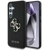 Guess Grained Big 4G Logo Small Classic Logo Samsung Galaxy S25 Plus dėklas telefonui juodos spalvos
