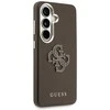 Guess PU 4G Resin Metal Logo dėklas skirtas Samsung Galaxy S26+ Brown