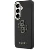 Guess PU 4G Resin Metal Logo dėklas skirtas Samsung Galaxy S26+ juodos spalvos