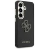 Guess PU 4G Resin Metal Logo dėklas skirtas Samsung Galaxy S26 juodos spalvos