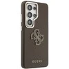 Guess PU 4G Resin Metal Logo dėklas skirtas Samsung Galaxy S26 Ultra rudos spalvos