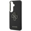 Guess PU 4G Resin Metal Logo dėklas skirtas Samsung Galaxy S26 juodos spalvos