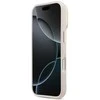 Guess PU Grained 4G Logo Stand Camera Frame dėklas skirtas Apple iPhone 17 Pro rožinės spalvos