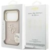 Guess PU Grained 4G Logo Stand Camera Frame dėklas skirtas Apple iPhone 17 Pro rožinės spalvos