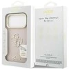 Guess PU Grained 4G Logo Stand Camera Frame dėklas skirtas Apple iPhone 17 Pro Max rožinės spalvos