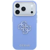 Guess Grained & Big Resin Logo dėklas, skirtas iPhone 18 Pro / 17 Pro, mėlynas
