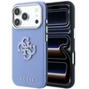 Guess Grained & Big Resin Logo dėklas, skirtas iPhone 18 Pro / 17 Pro, mėlynas