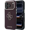 Guess Grained & Big Resin Logo dėklas, skirtas iPhone 18 Pro Max / 17 Pro Max, bordo spalvos