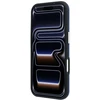 Guess Grained & Big Resin Logo dėklas, skirtas iPhone 18 Pro / 17 Pro, mėlynas