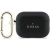 „Guess Grained Classic Logo“ dėklas, skirtas „AirPods Pro 3“ ausinėms - juodas