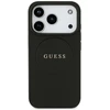 Dėklas Guess Grained Gold Ring MagSafe do iPhone 18 Pro / 17 Pro juoda