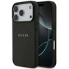 Dėklas Guess Grained Gold Ring MagSafe do iPhone 18 Pro / 17 Pro juoda