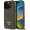 Guess Grained Hot Stamp Peony Triangle Logo MagSafe - dėklas skirtas Apple iPhone 16 Pro Max ruda