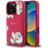 Guess Grained Printed Flower Pattern MagSafe - dėklas skirtas Apple iPhone 16 Pro fuchsia