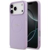 Guess Grained Ring MagSafe - dėklas skirtas Apple iPhone 17 Pro Max violetinė