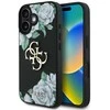 Originalus Dėklas GUESS Grained Roses Big 4G logo skirtas Apple iPhone 16 juodos spalvos
