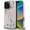 Originalus Dėklas GUESS Grained Roses Big 4G logo skirtas Apple iPhone 16 Pro Max rožinės spalvos