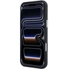 Guess Grained Round Strass Logo MagSafe dėklas, skirtas iPhone 18 Pro Max / 17 Pro Max, juodas