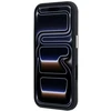 Dėklas Guess Grained Round Strass Logo MagSafe do iPhone 18 Pro Max / 17 Pro Max bordo spalvos