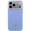 Dėklas Guess Grained Round Strass Logo MagSafe do iPhone 18 Pro / 17 Pro mėlyna