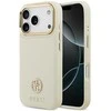 Dėklas Guess Grained Strass Logo MagSafe skirtas Apple iPhone 17 Pro beige