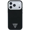 Dėklas Guess Grained Triangle Logo MagSafe do iPhone 18 Pro Max / 17 Pro Max juoda