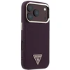 Dėklas Guess Grained Triangle Logo MagSafe case for iPhone 18 Pro Max / 17 Pro Max - burgundy
