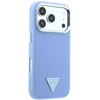 Dėklas Guess Grained Triangle Logo MagSafe do iPhone 18 Pro Max / 17 Pro Max mėlyna
