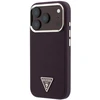 Dėklas Guess Grained Triangle Logo MagSafe case for iPhone 18 Pro Max / 17 Pro Max - burgundy