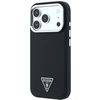 Dėklas Guess Grained Triangle Logo MagSafe do iPhone 18 Pro / 17 Pro juoda