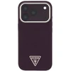 Dėklas Guess Grained Triangle Logo MagSafe case for iPhone 18 Pro / 17 Pro - burgundy