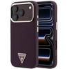 Dėklas Guess Grained Triangle Logo MagSafe case for iPhone 18 Pro Max / 17 Pro Max - burgundy