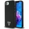 Guess Grained Triangle MagSafe dėklas iPhone 16e - juodas