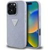 Guess Hot Stamp 4G Pattern Triangle Metal Logo Apple iPhone 16 Pro dėklas telefonui violetinės spalvos