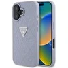 Guess Hot Stamp 4G Pattern Triangle Metal Logo Apple iPhone 16 dėklas telefonui violetinės spalvos