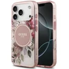Dėklas Guess IML Flower & Tonal Circle MagSafe, skirtas iPhone 18 Pro / 17 Pro, rožinis