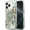 Dėklas Guess IML Flower & Tonal Circle MagSafe do iPhone 18 Pro Max / 17 Pro Max žalia