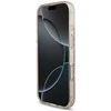 „Guess IML Flowers Electro Pearl Strap MagSafe“ dėklas Apple iPhone 17 telefonui, rožinis