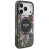 Dėklas Guess IML Flowers Pearl Strap MagSafe do iPhone 18 Pro / 17 Pro juoda