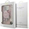 Guess IML Flowers Strap MagSafe dėklas skirtas Apple iPhone 17 Pro Max rožinės spalvos