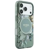 Dėklas Guess IML Flowers Pearl Strap MagSafe skirtas iPhone 18 Pro Max / 17 Pro Max žalias