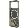 Guess IML Flowers Strap MagSafe dėklas skirtas Apple iPhone 17 Pro juodos spalvos