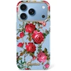 Dėklas Guess IML Glitter Blossom Roses do iPhone 18 Pro Max / 17 Pro Max šviesiai mėlyna