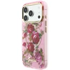 Dėklas Guess IML Glitter Blossom Roses do iPhone 18 Pro / 17 Pro rožinė