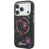 Dėklas Guess IML Glitter Blossom Roses MagSafe skirtas iPhone 18 Pro Max / 17 Pro Max juodas