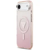 Dėklas Guess IML Gradient Triangle Logo MagSafe do iPhone Air rožinė