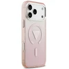 Dėklas Guess IML Gradient Triangle Logo MagSafe do iPhone 17 Pro Max rožinė