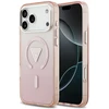 Dėklas Guess IML Gradient Triangle Logo MagSafe do iPhone 17 Pro Max rožinė
