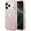 GUESS dėklas, skirtas IPHONE 17 Pro, suderinamas su MagSafe GUHMP17LHGTMLCGP (IML gradientas su trikampio logotipu), rožinis
