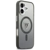 GUESS dėklas, skirtas IPHONE 17, suderinamas su MagSafe GUHMP17SHGTMLCGK (IML gradientas su trikampio logotipu), juodas